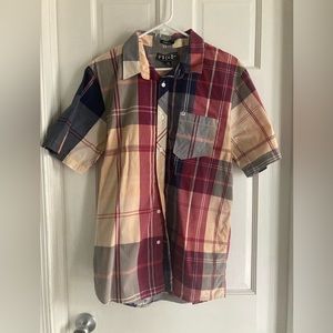 Volcom mens large slim fit short sleeve button down NWOT